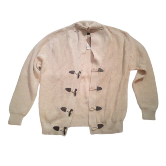 Shawl Collar Vintage-style Cardigan Sweater w/Toggle Buttons XXL New WT - Picture 4 of 5